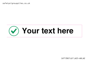 Custom plain background, green tick in circle sign